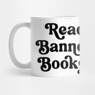 Read Banned Books Retro Lettering Mug